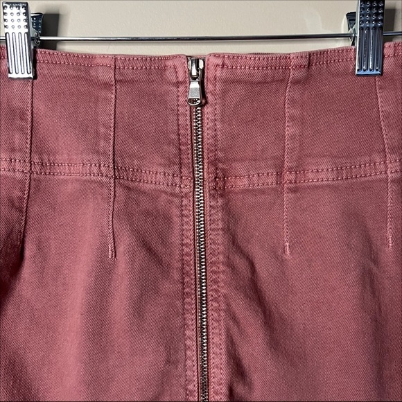 We The Free Denim Skirt Zip Front Pink Size 25 - Picture 2 of 6